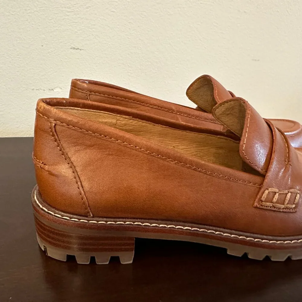 New Madewell Womens 6 Brown The Corinne Loafers Lugsole Style#NE526 Leather - Picture 4 of 16